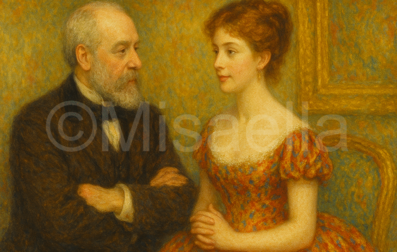 Le Baron Coppé et la comédienne Jeanne Prunelle