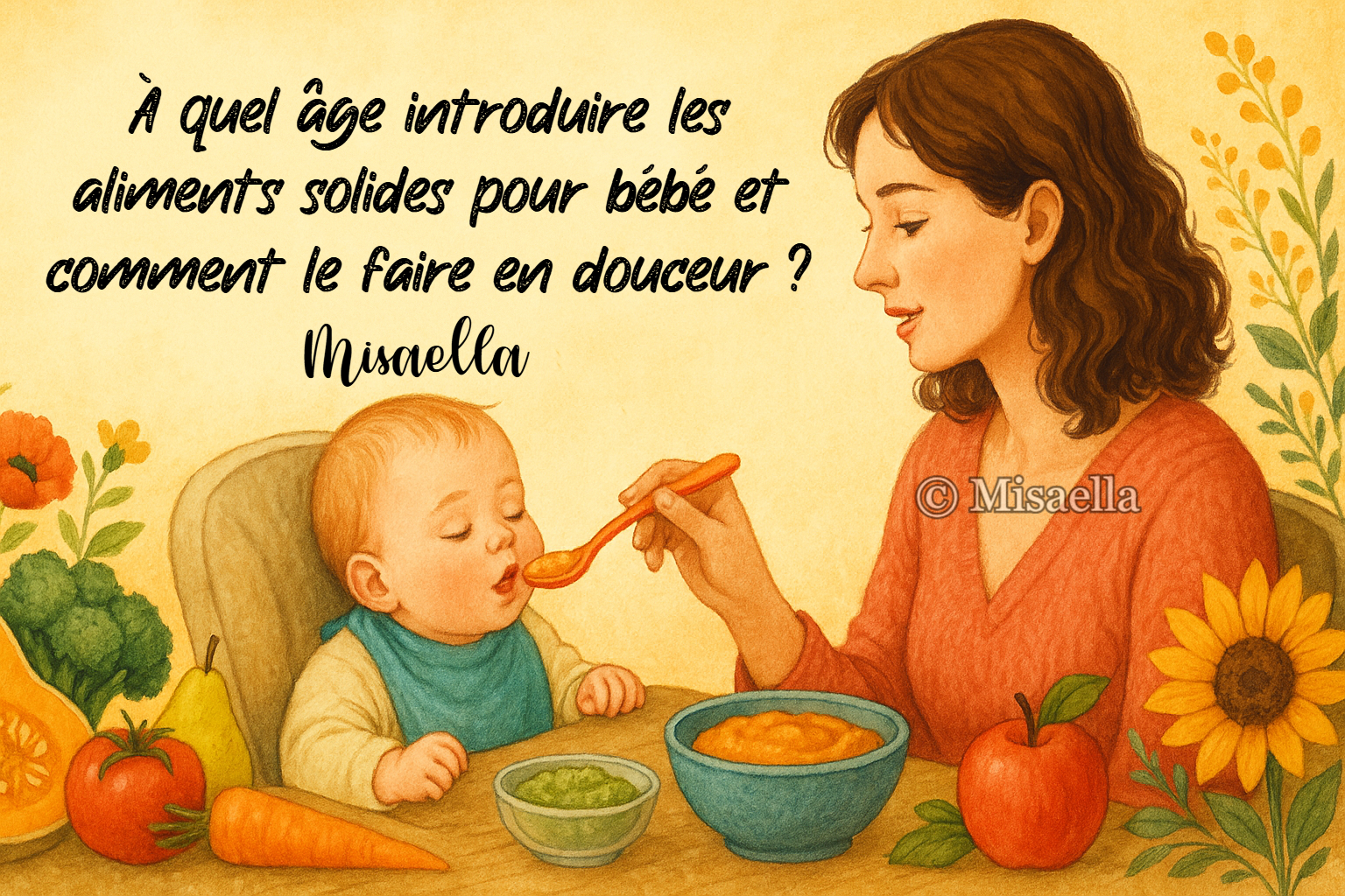 À quel âge introduire les aliments solides pour bébé et comment le faire en douceur ?🥄👶