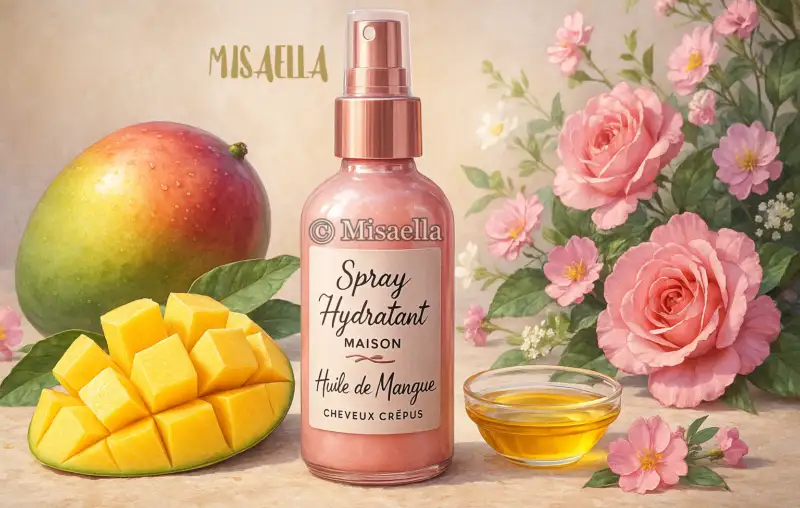 DIY : Spray a l'huile de mangue maison : nutrition & brillance cheveux crépus 👩🏽‍🦱🥭💦