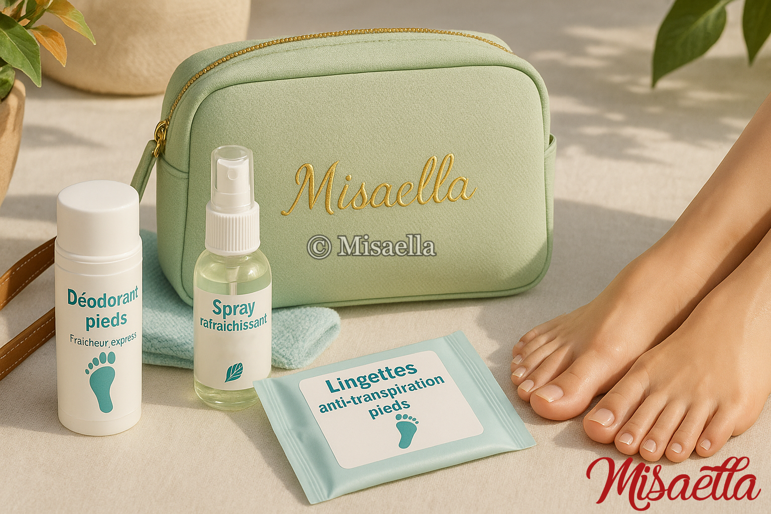 DIY : Mini trousse nomade anti-transpiration fraîcheur express pour pieds et chaussures partout ! 👜🦶