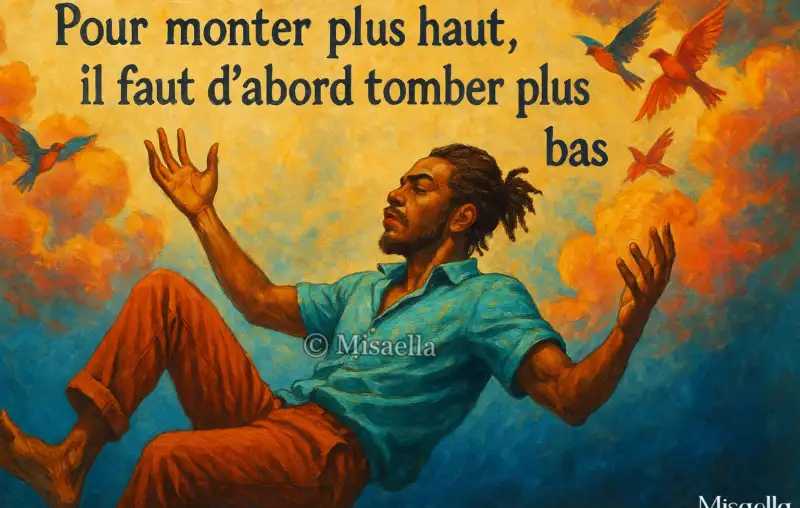 Pour monter plus haut, il faut d’abord tomber plus bas✝️