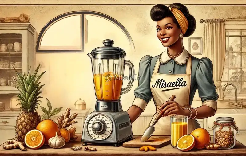 Smoothie immunité à l'orange et curcuma