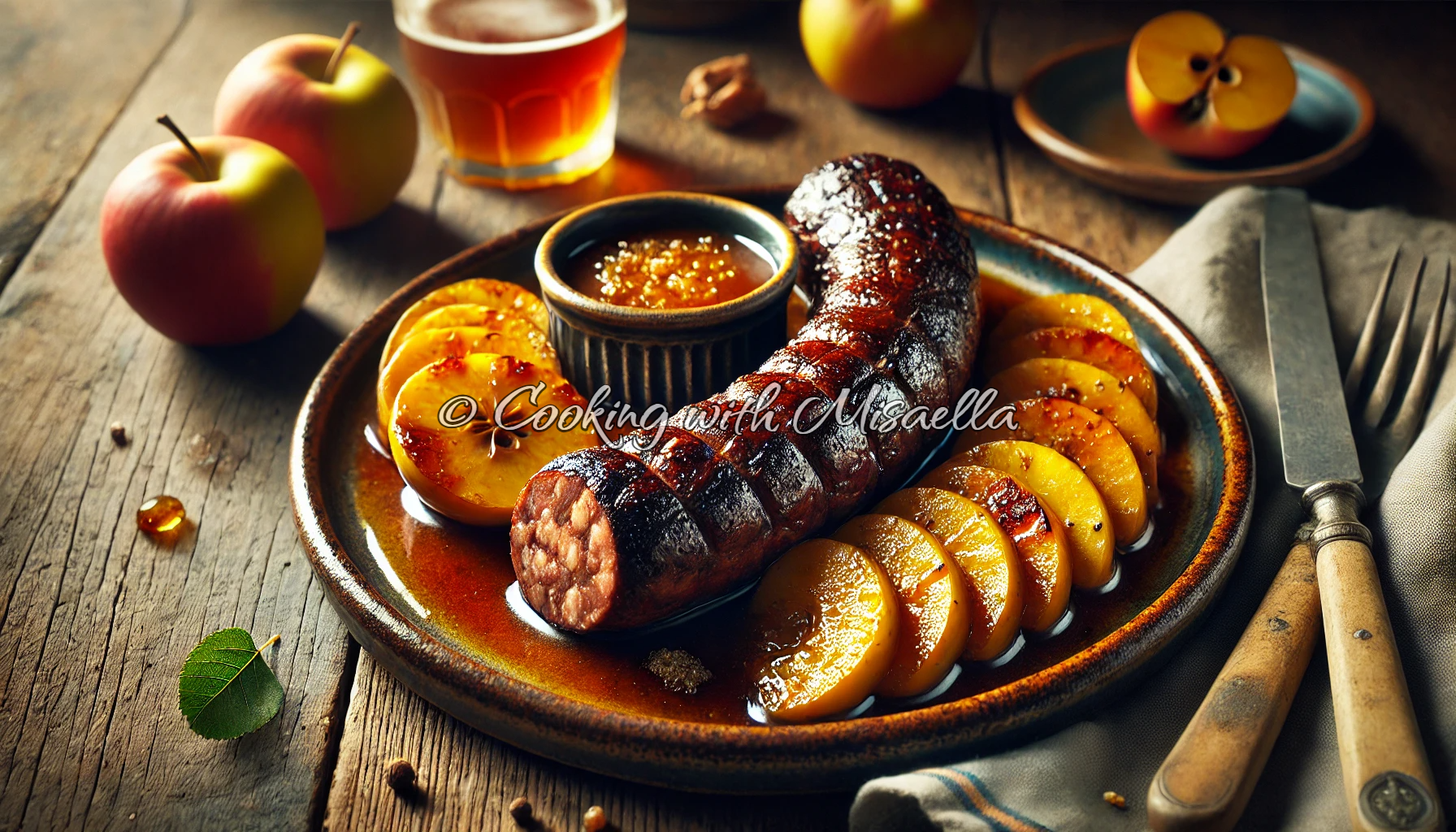 Recette du boudin noir aux pommes et à la bière ambrée