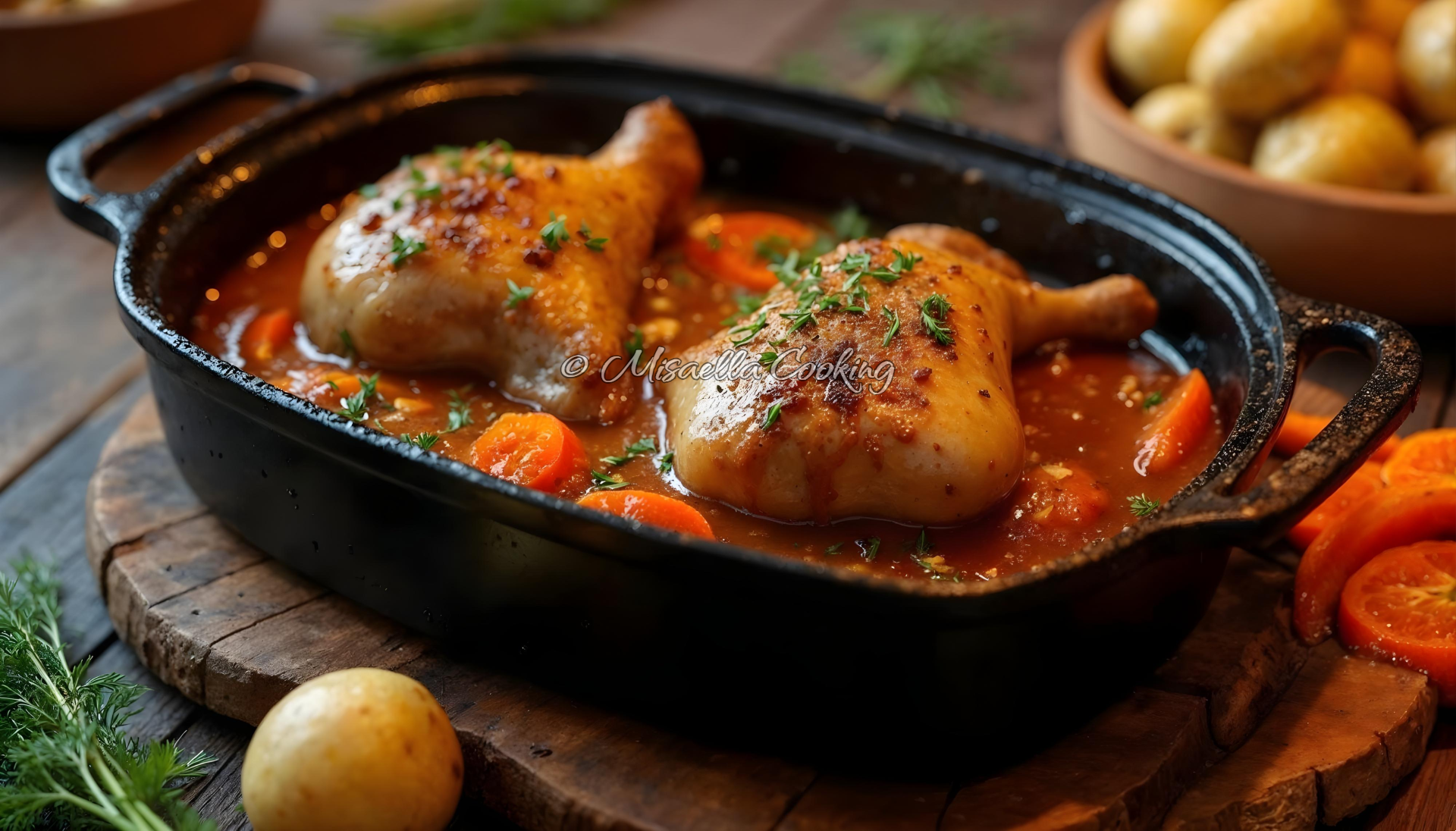 Recette traditionnelle du coq au vin
