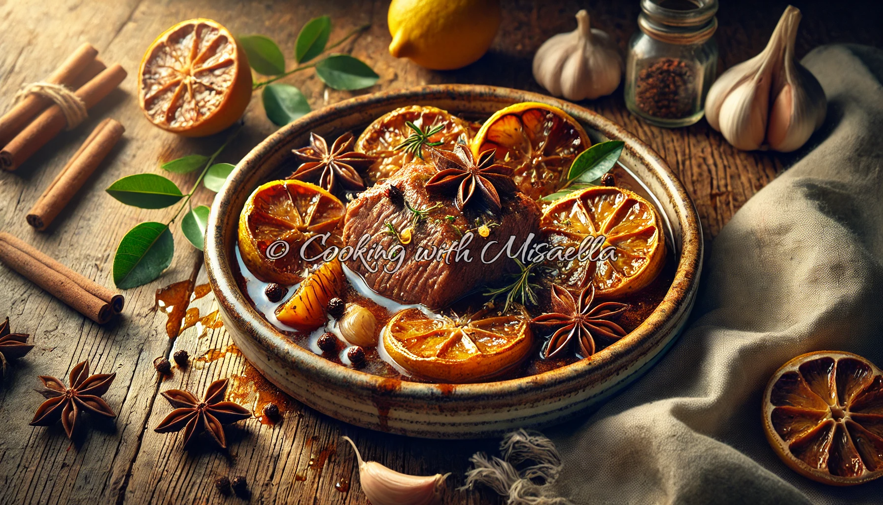 Recette du veau mijoté au citron confit et à l’anis étoilé