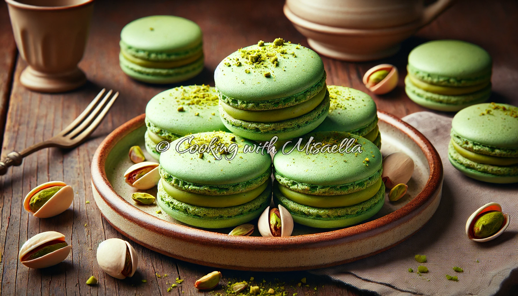 Recette des macarons à la pistache