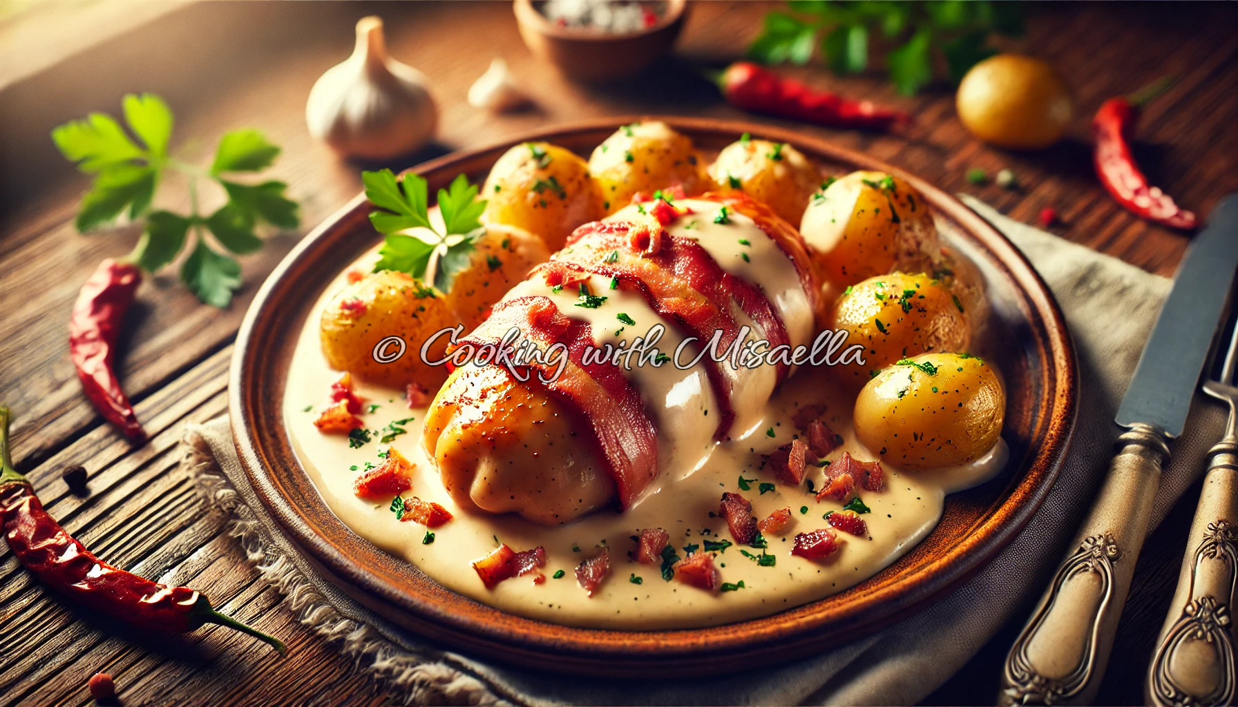 Recette du poulet au bacon 🥓