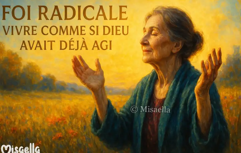 Foi radicale : vivre comme si Dieu avait déjà agi🙏