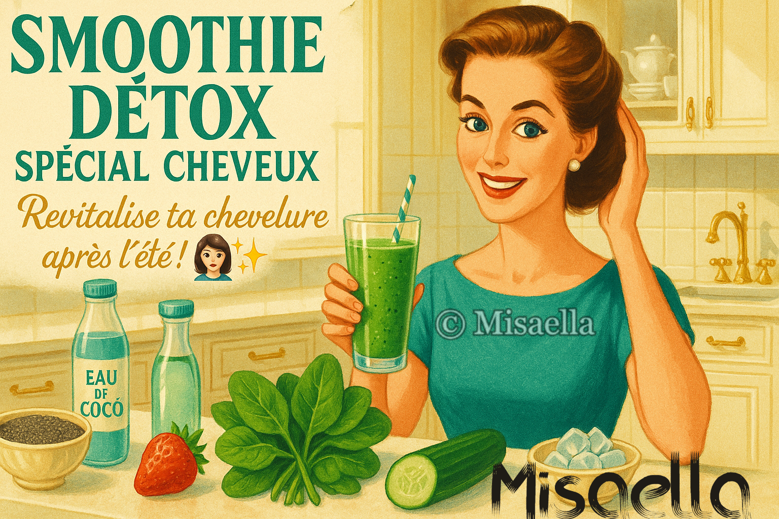 Smoothie Détox Cheveux : la recette revitalisante après l’été 🥑✨