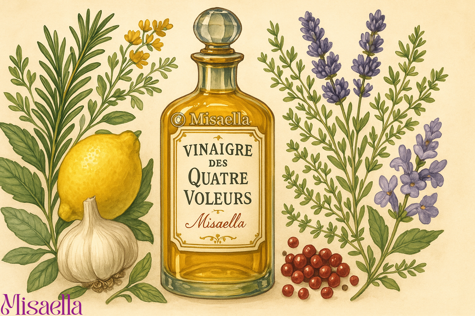 Vinaigre des 4 voleurs : l’élixir ancestral aux mille vertus🌿🧴