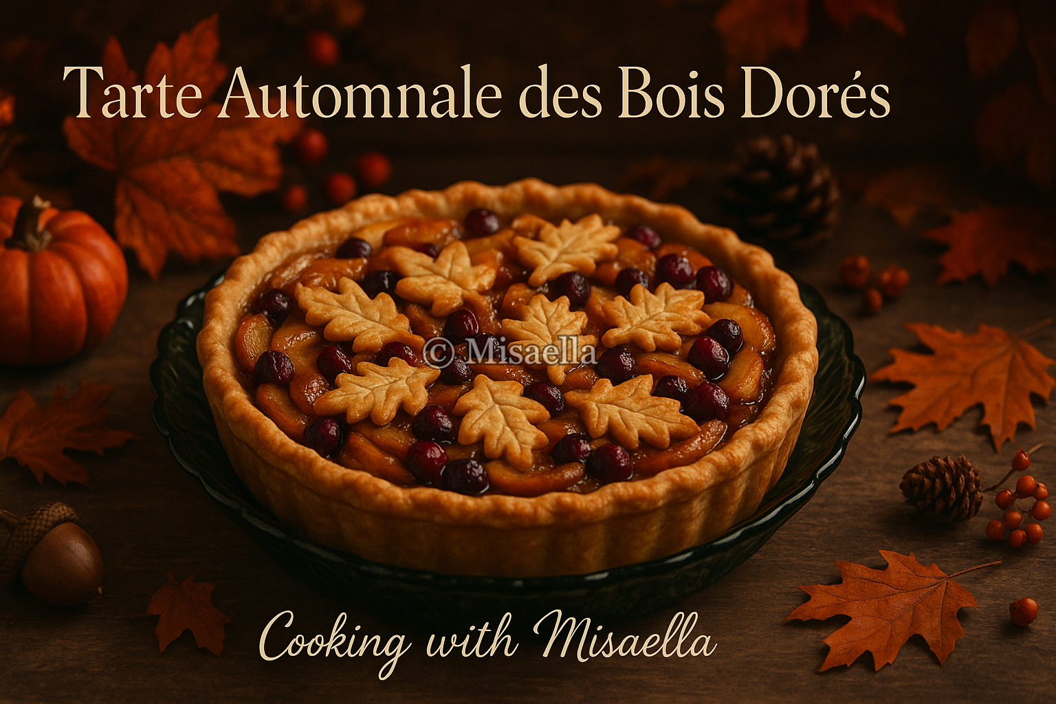 Tarte automnale des bois dorés : recette gourmande à la courge, champignons et noisettes