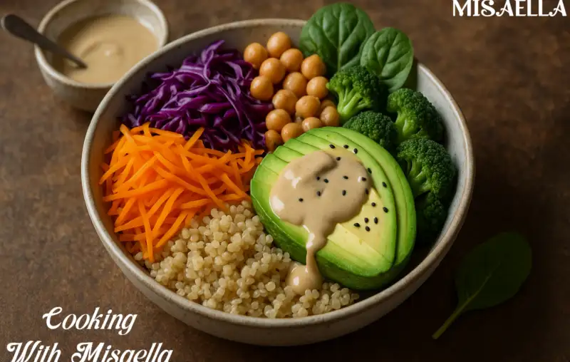🥗 Buddha bowl coloré avec sauce tahini 🌈
