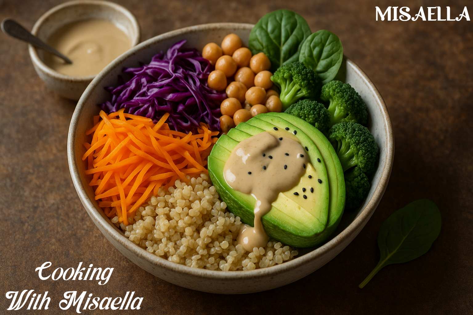 🥗 Buddha bowl coloré avec sauce tahini 🌈