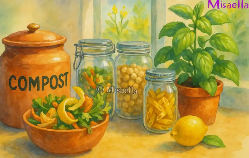 Compost, bocaux et jardin d’intérieur🍋‍🟩