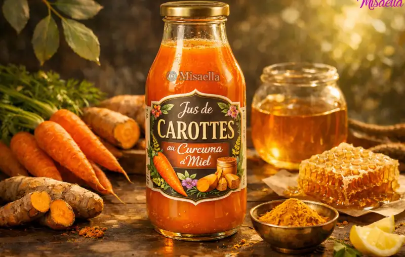 Jus de carotte, curcuma et miel : le rituel naturel qui soutient le corps🍃